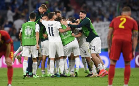 Main Menyerang,  Italia Gulung Belgia 2-1 dan Melaju ke Semifinal Euro 2020 Hadapi Spanyol