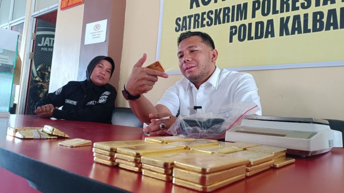 Polresta Pontianak Enggan Beberkan Asal dan Jumlah Berat 43 Batang Emas Ilegal Sitaan 4 Tersangka