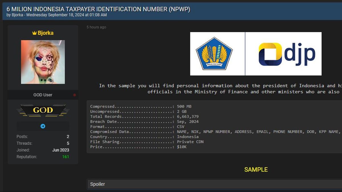 Bjorka Hacker Track Record: From Voter Data To Leaks Of Directorate General Of Taxes