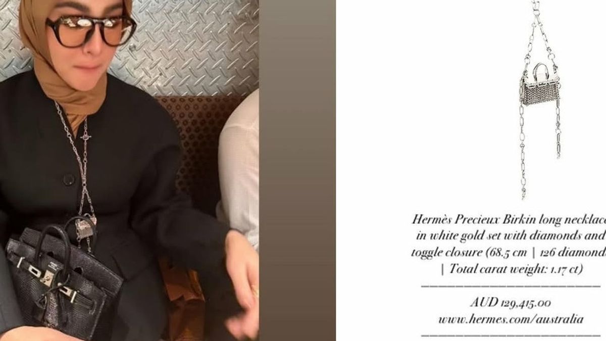 Syahrini's Luxury Style With A Unique Necklace For The Shape Of A Hermes Bag For IDR 1.4 Billion
