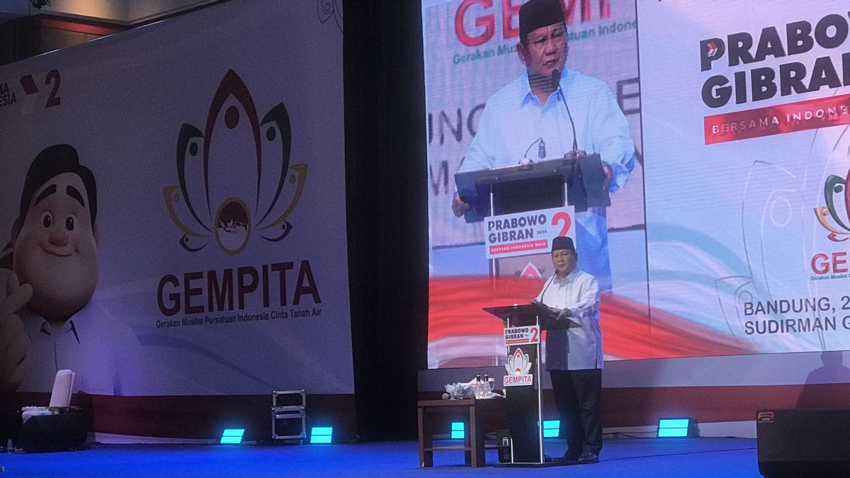 Grâce au soutien de Gempita à Bandung, Prabowo: La montée des parents-emmes me rapprochent