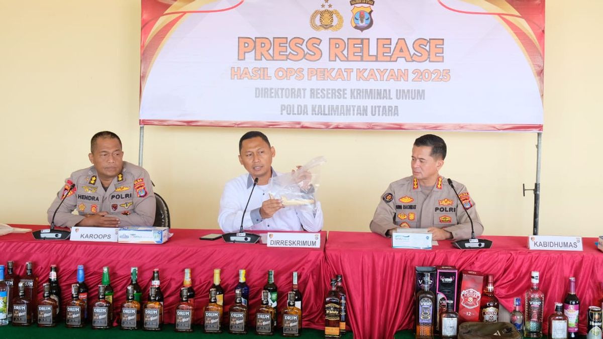 Ratusan Miras Berbagai Merk Disita Polda Kaltara, Hasil Operasi Pekat Kayan