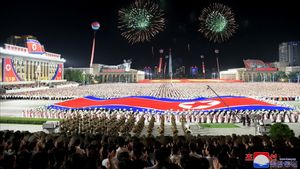 北朝鮮建国76周年記念式典