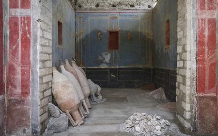 Arkeolog Temukan Ruangan Biru di Area Pusat Penggalian Pompeii Italia