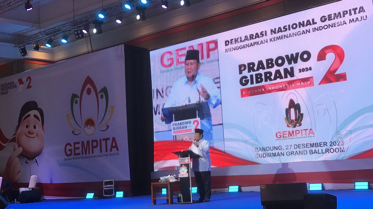 Prabowo Puji Anak Jokowi:Mas Gibran Dibilang Anak Ingusan,对吧?欣赏,欣赏,但价值为9.9