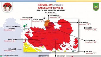 8 من أصل 9 مناطق فرعية في الجزيرة الرئيسية لمدينة باتام تقع في المنطقة الحمراء COVID ، فقط Batuampar لديه وضع برتقالي