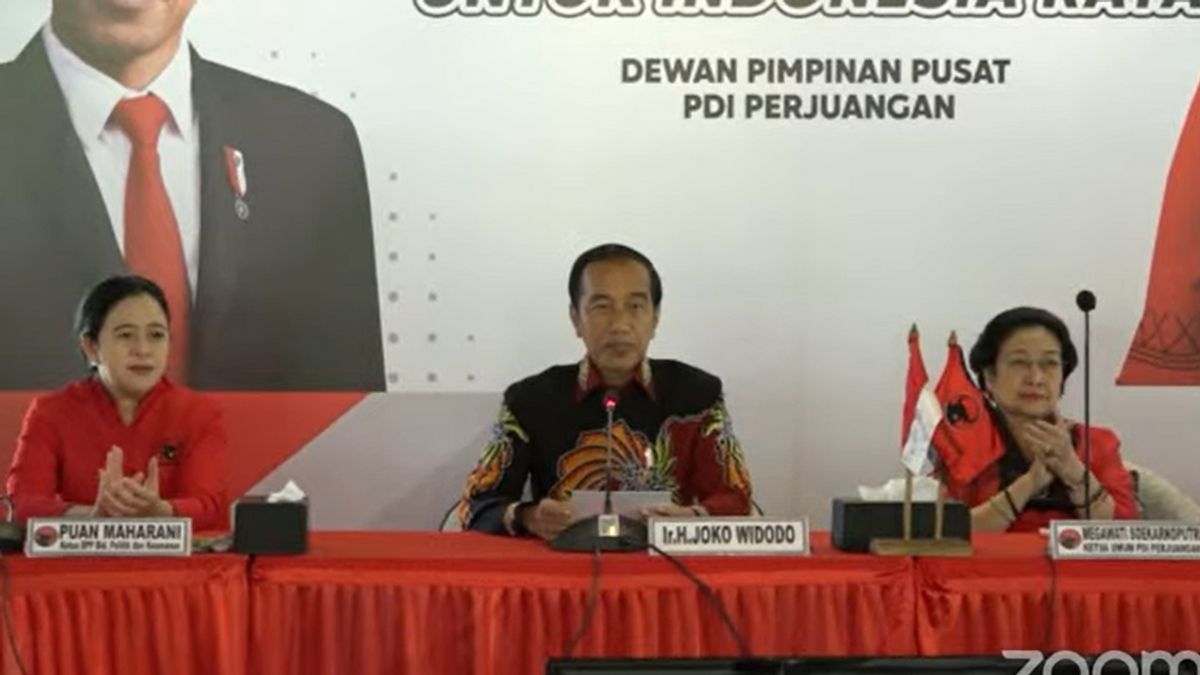 Duduk Sejajar dengan Megawati-Puan, Jokowi Bilang Pilpres 2024 Harus Bawa Semangat Kontestasi Program
