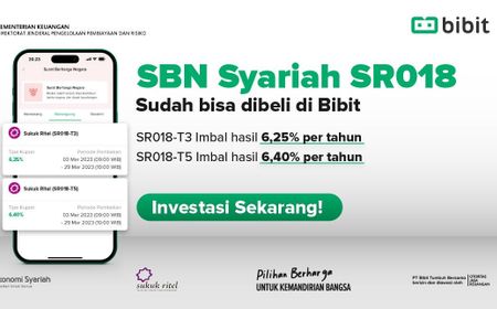 SBN Syariah SR018 Sudah Bisa Dibeli Mulai Hari Ini, Bibit.id: Investasi Syariah yang 100 Persen Dijamin Negara