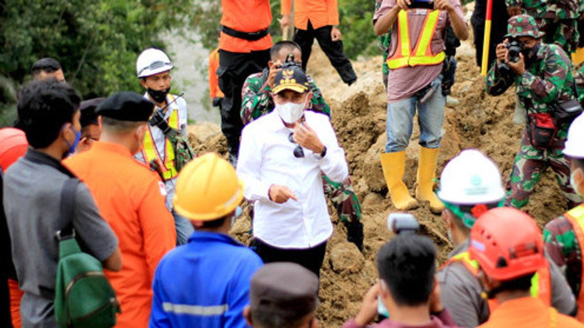 Evakuasi Korban Tanah Longsor PLTA Batangtoru, Gubernur Edy Rahmayadi: Tetap Bersabar dan Tawakal