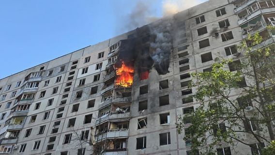 Bom Berpemandu Rusia Hantam Apartemen Kharkiv Ukraina, 3 Tewas, Belasan Orang Terluka