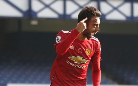 Bruno Fernandes Gemilang, MU Gasak Everton di Goodison Park