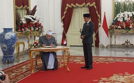 Presiden Jokowi Terima Kunjungan Grand Syekh Al-Azhar di Istana Merdeka