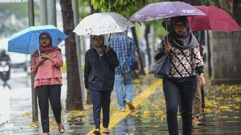 Prêt aux parapluies! La majorité de la région de Jakarta tombent de la pluie mardi après-midi