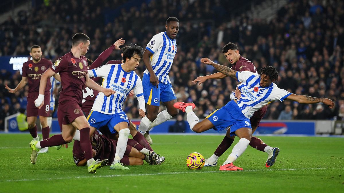 Man City Terpuruk, Brighton Paksa Pep Guardiola Telan Kekalahan Keempat