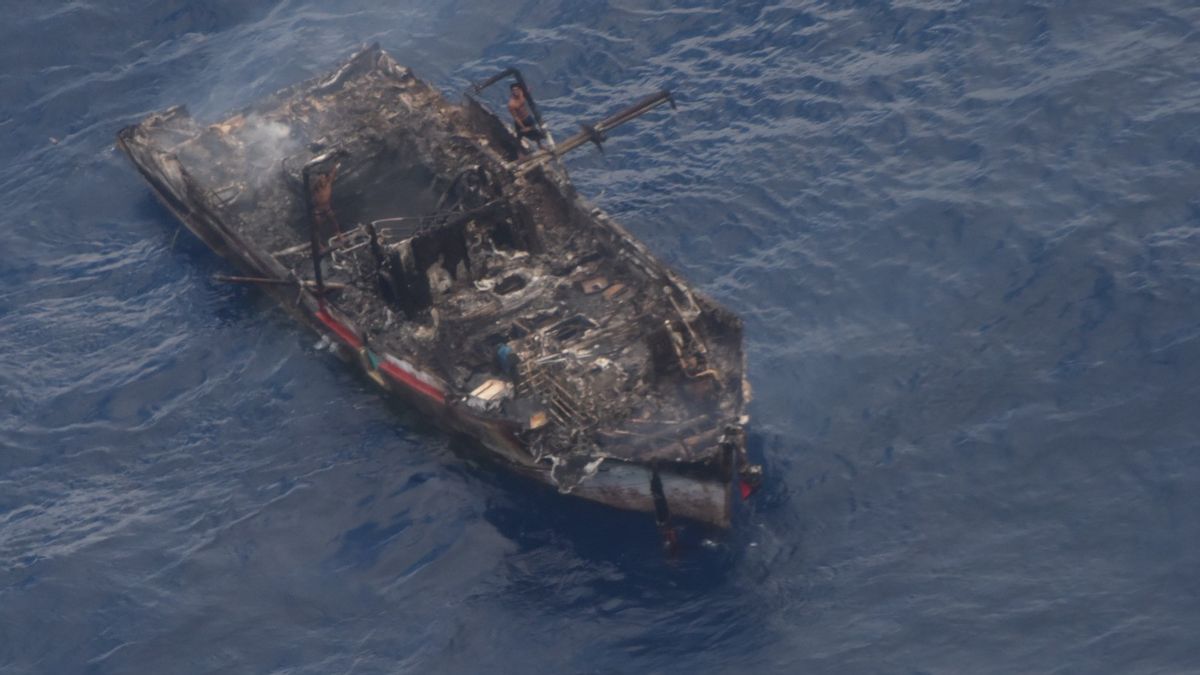 Fishing Boat From Cilacap Burns In The Indian Ocean, 11 Crew Members Are In Search