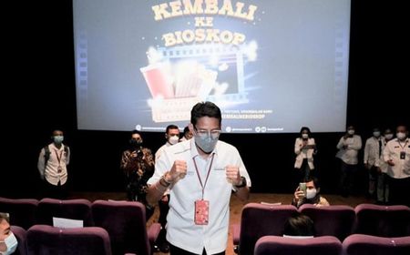 Yakin Aman dari COVID-19 Saat Nonton, Sandiaga Uno Kampanye #KembaliKeBioskop