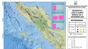 Terjadi 20 Gempa Bumi di Aceh dan Sumut Selama Minggu Ketiga Desember
