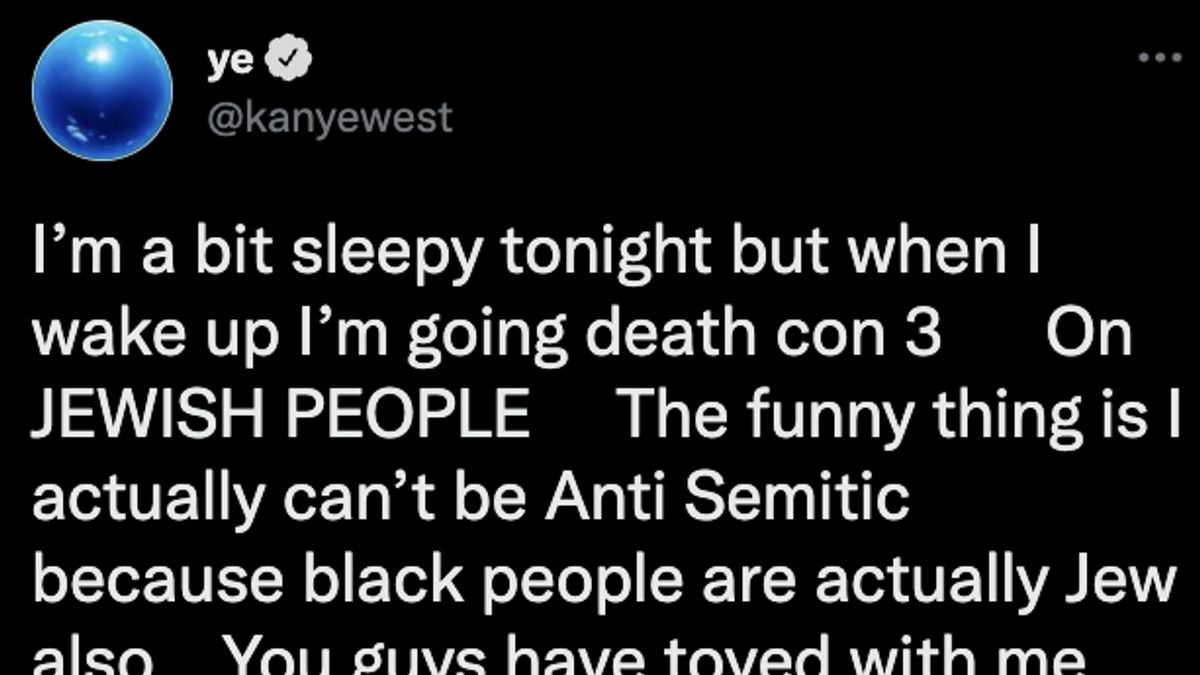 Kanye West's Twitter Account is Blocked Over Anti-Semitic Tweets