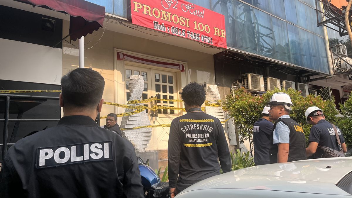 F2 Melawai Hotel的犯罪现场完成,警察Puslabfor在实验室发现证据进行检查
