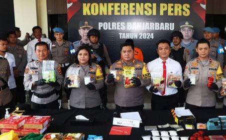 Polres Banjarbaru Gagalkan Peredaran Sabu seberat 9,6 Kilogram