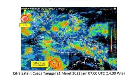 Siklon Tropis Charlotte Menjauh dari Indonesia, Tapi Hujan Lebat Diprakirakan Melanda Beberapa Provinsi