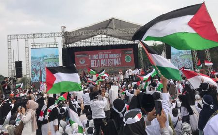 Panitia Sebut 1,4 Juta Massa Aksi Bela Palestina Tumpah Ruah di Monas