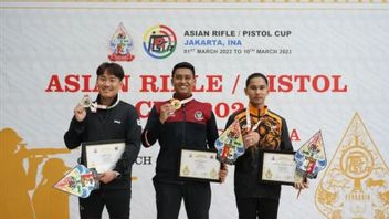 インドネシアの派遣団が2023年のアジアライフル/ピストルカップで金メダルを獲得し始める