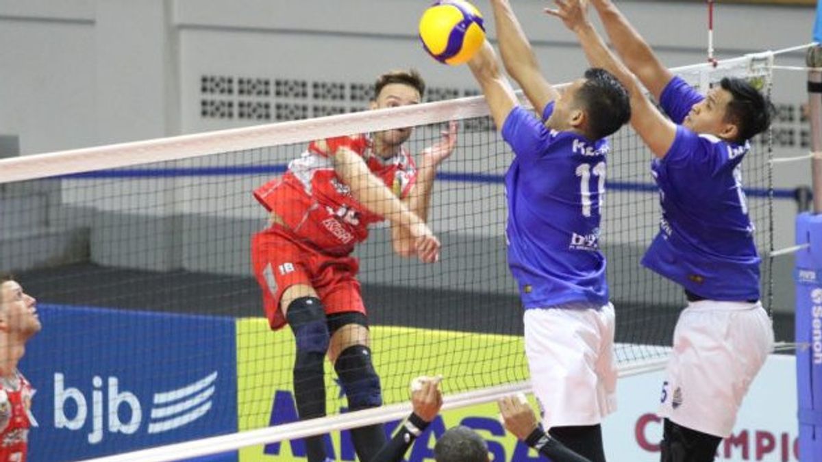Jakarta Men's Volleyball Team Pertamina Wins First Round Of Proliga 2022 After Defeating Surabaya Bhayangkara