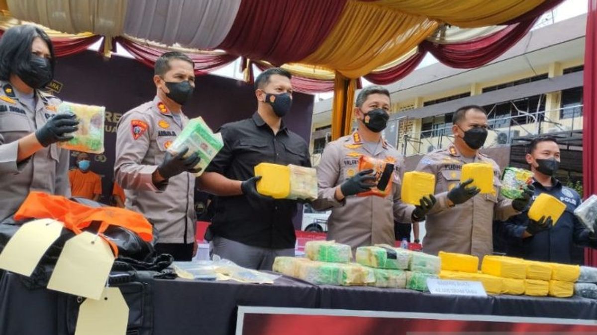 Polrestabes Medan Gagalkan Peredaran 42 Kg Sabu Asal Malaysia