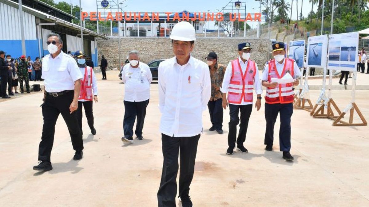 Jokowi Checks The Construction Of Tanjung Snake Port West Bangka