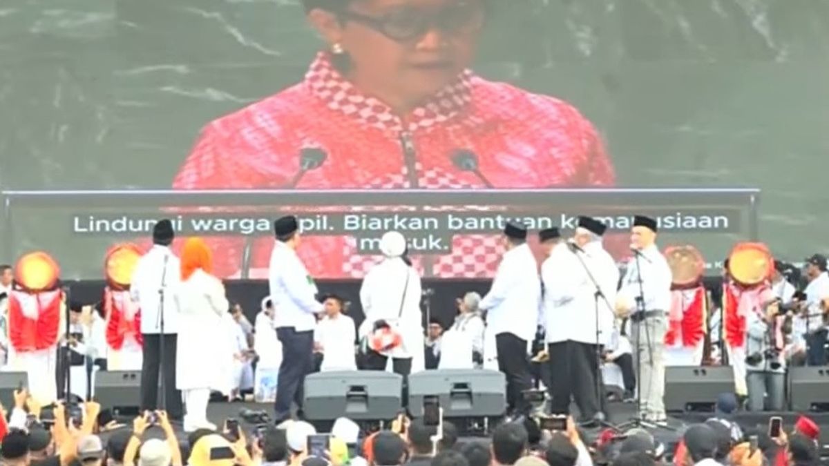 Read The Poems At The Palestinian Defense Action, Foreign Minister Retno: Me And My Indonesia Muntang Resign Will Continue To Help You