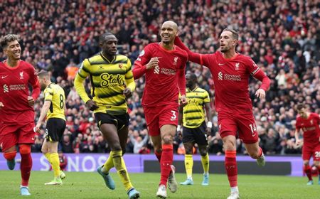 Liverpool Puncaki Klasemen Liga Inggris Usai Pecundangi Watford 2-0 di Anfield