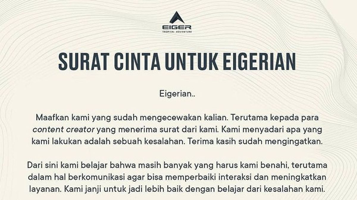 Balada Viral Eiger Sampai CEO Ikut Turun Tangan