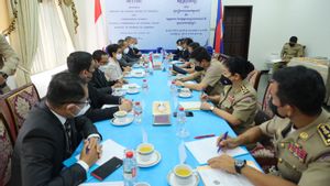 Temui Kepala Kepolisian Kamboja, Menlu Retno Tegaskan Perlunya Peningkatan Kerja Sama Pencegahan Perdagangan Manusia