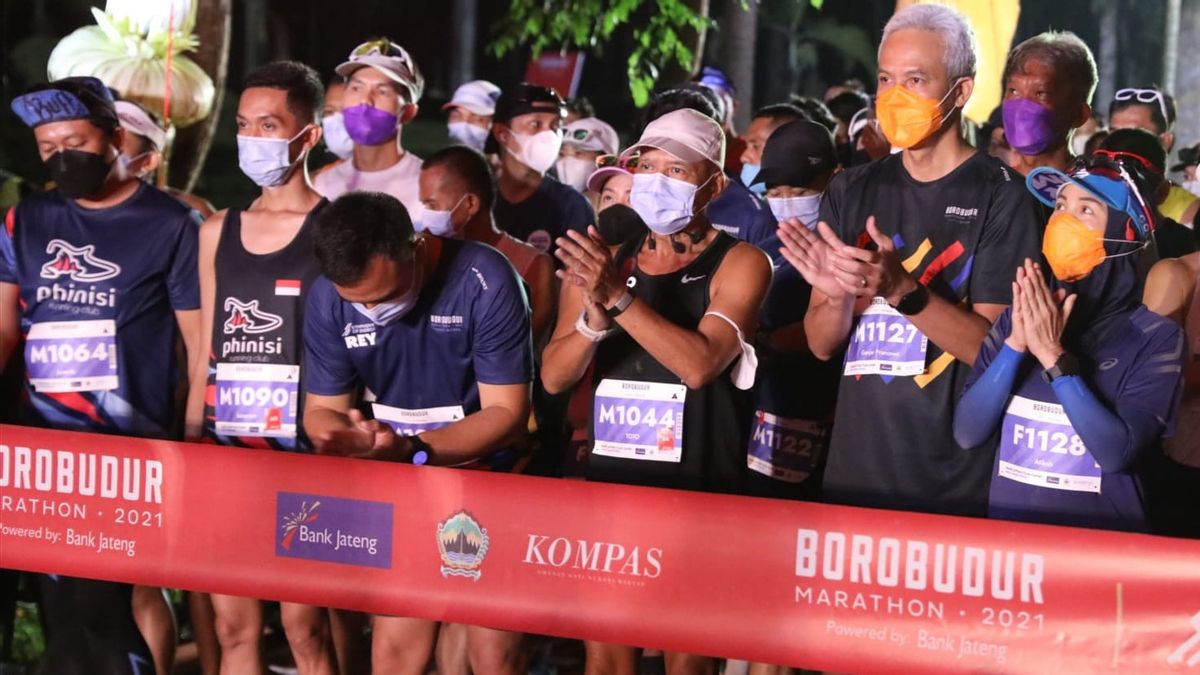 Meski 'Tumbang' Dikalahkan Istri di Borobudur Marathon, Ganjar Sebut Ini Rekor Kemenangan Terbesarnya, Kok Bisa?