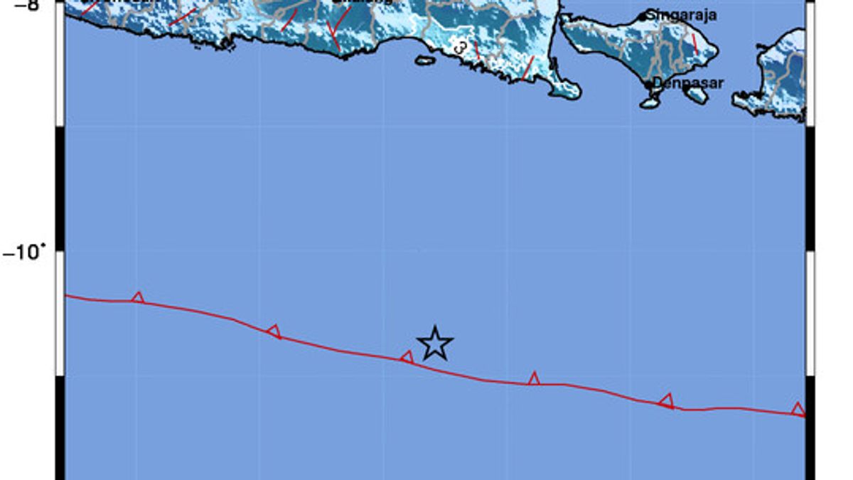 マグニチュードM 6.2の地震が揺れ、中心は海にあります
