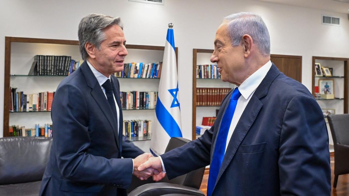 以色列总理内塔尼亚胡会见,美国国务卿强调保护加沙公民和民事基础设施的重要性