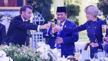 Prabowo Bersulang untuk Kesehatan Macron Saat Jamuan Makan Malam