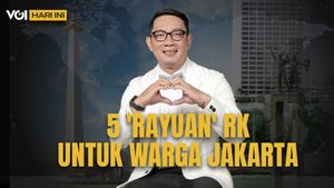 VOI aujourd'hui : Ridwan Kamil 'Rayu' un résident de Jakarta avec ces 5 programmes