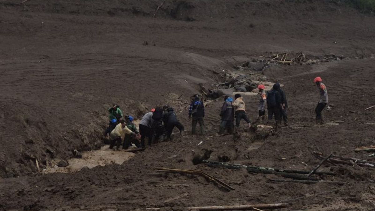 SAR Team Looking for Victims of Floods and Landslides in Cisarua, West Bandung