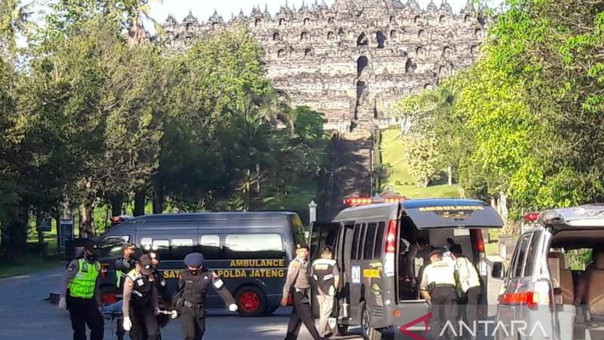 在婆罗浮屠寺模拟中爪哇警察暴徒确保圣诞节和新年时发生炸弹爆炸