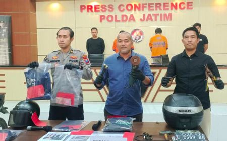 Polda Jawa Timur Tangkap Dua Pelaku Spesialis Pencurian Motor di Sidoarjo