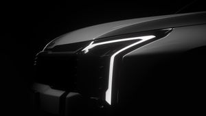 Kia Tebar Teaser SUV ソンタージフェイスリフト, EV9 インスパイアされたフロントショー