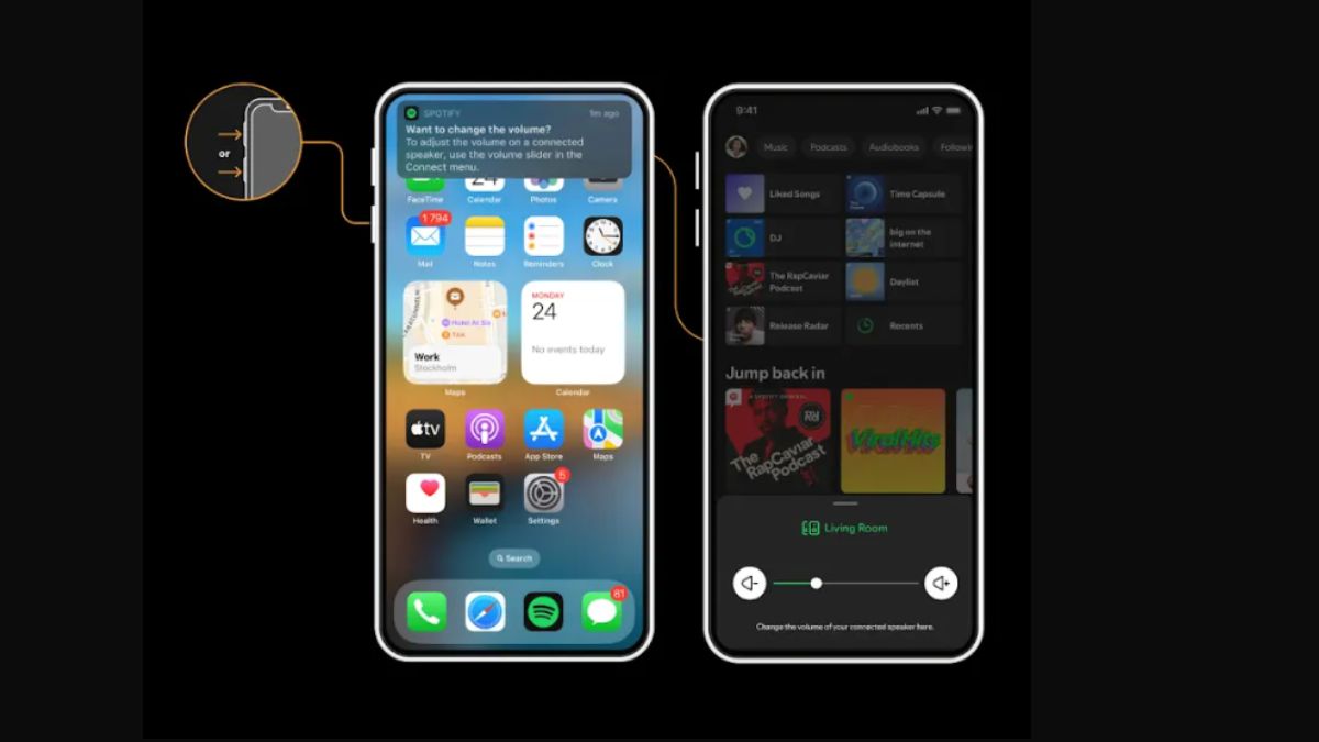 التحكم في حجم Spotify Connect الإشكالي ، Spotify يخطئ Apple