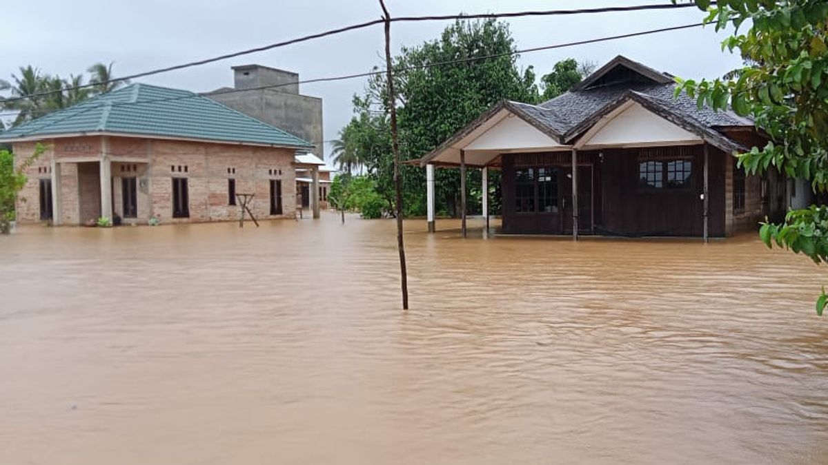 南カリマンタンはまだ洪水対策下で、水は2メートルの高さに達します