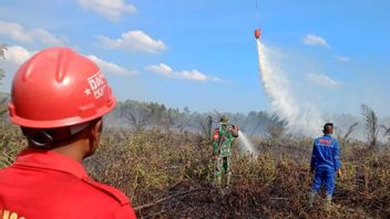 Helikopter Water Bombing Padamkan Api di Sumsel dan Jatim 