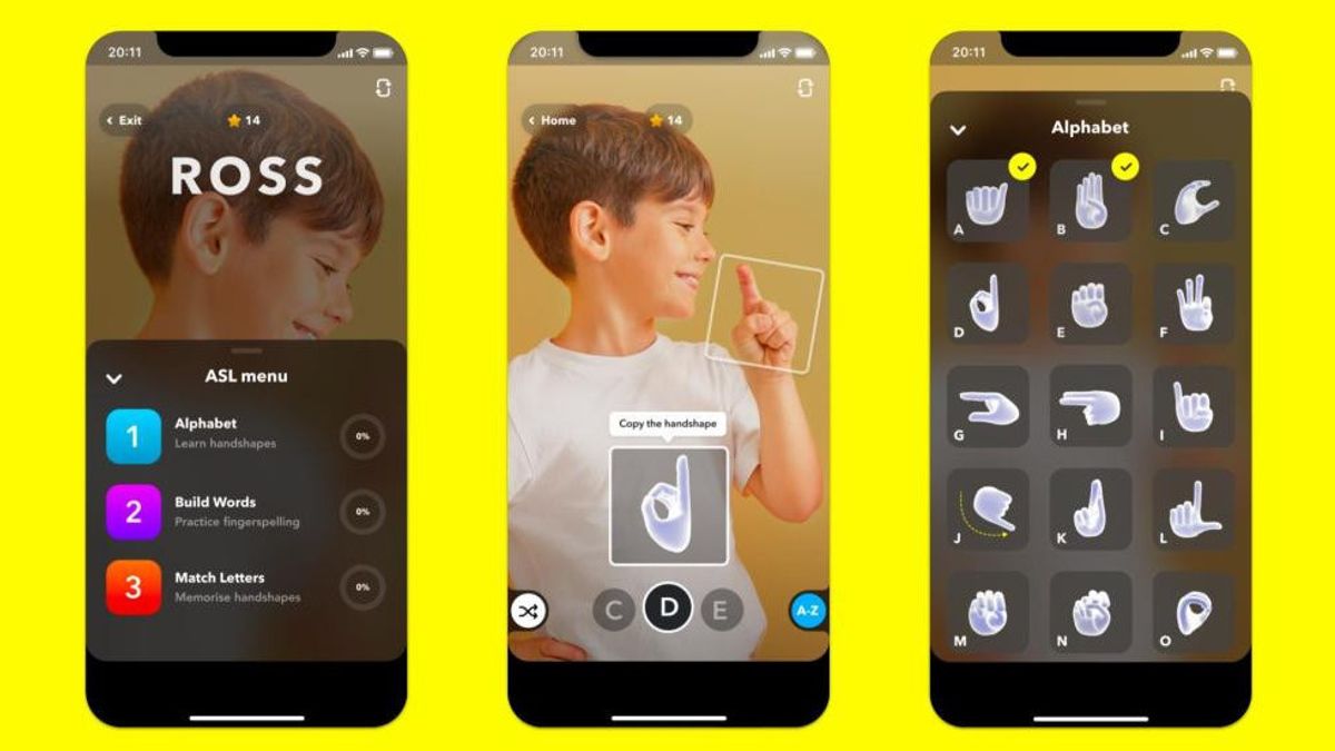 Snapchat推出AR镜头，用户可以用来学习手语