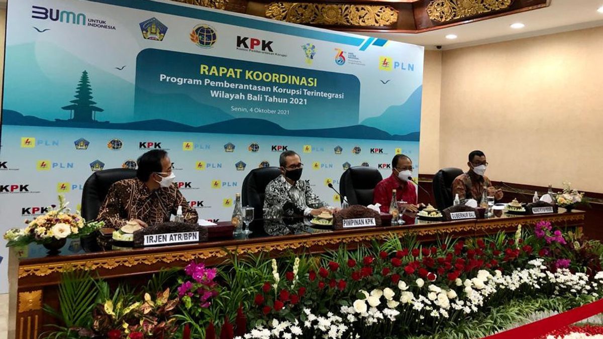 تذكير رؤساء الإقليمية في بالي لمنع الفساد، نائب رئيس KPK: انها ليست شيئا سعيدا إذا تعاملنا معها السيدات والسادة