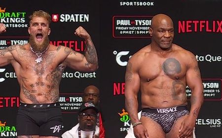 Mike Tyson dan Jake Paul Siap Tempur: Kondisi Prima Usai Timbang Badan