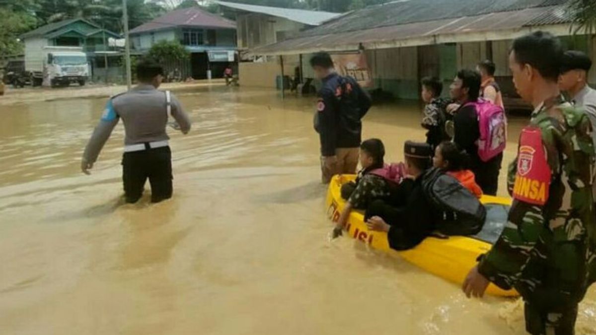 Banjir di Sepaku PPU Kaltim Berangsur Surut